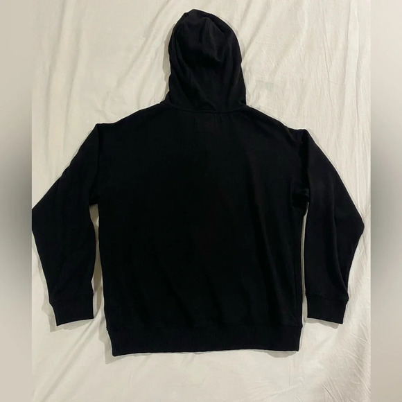 MNY (MarcNewYork) women’s laced chest long sleeves black casual lounge  hoodie-M - Picture 2 of 4